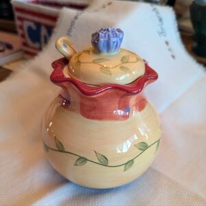 Pfaltzgraff Sugar Dish w/Spoon